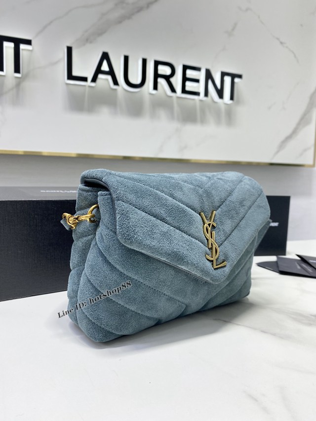 YSL專櫃新款LouLou Y形挎包 聖羅蘭經典麂皮皮肩帶小號女包 392255 blys1374